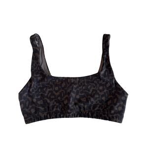 Vuori Daily Form Sports Bra Cheetah Print Polyester Fabric Womens Size Large